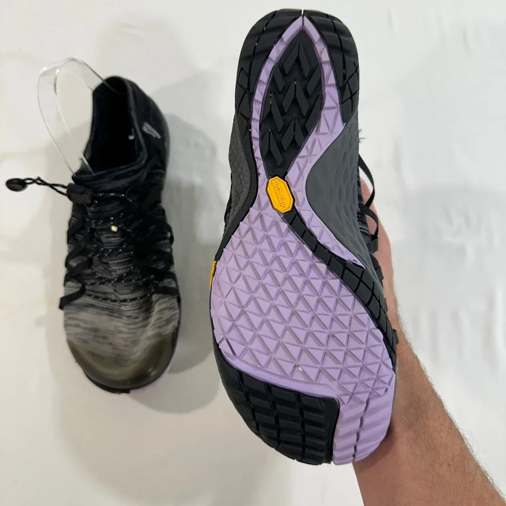 Merrell Trail Glove 5 Barefoot‎ Shoes Womens Black Knit Vibram Trail Runner
